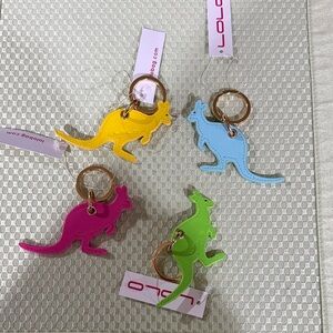 Vibrant Kangaroo Keychain Set